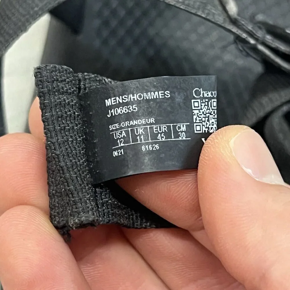 Chaco Men's Sandals Mega Z/Cloud Wide Strap Solid Black J106635 Size 12